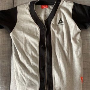 Asphalt button up gray/black Short Sleeved Shirt